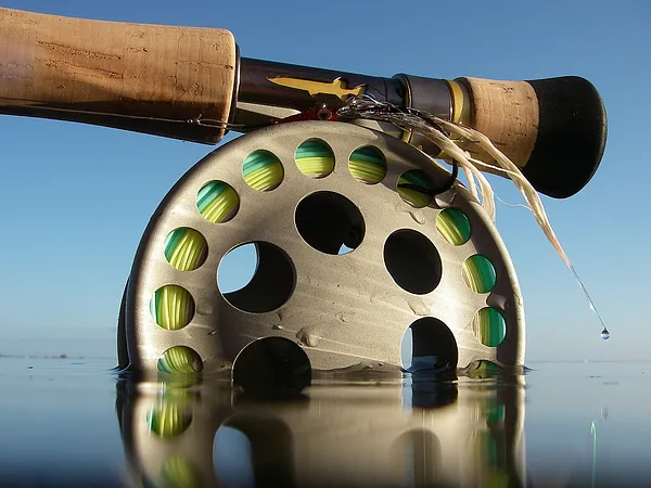 User submitted picture: Reel and pike rod in wate...